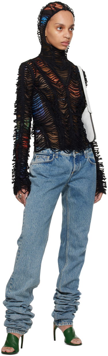 Sweatshirt Jean Paul Gaultier Shayne Oliver Edition 'The Slashed City' Hoodie Top Svart | 24/27-U-SW037-T551-60405030, 4