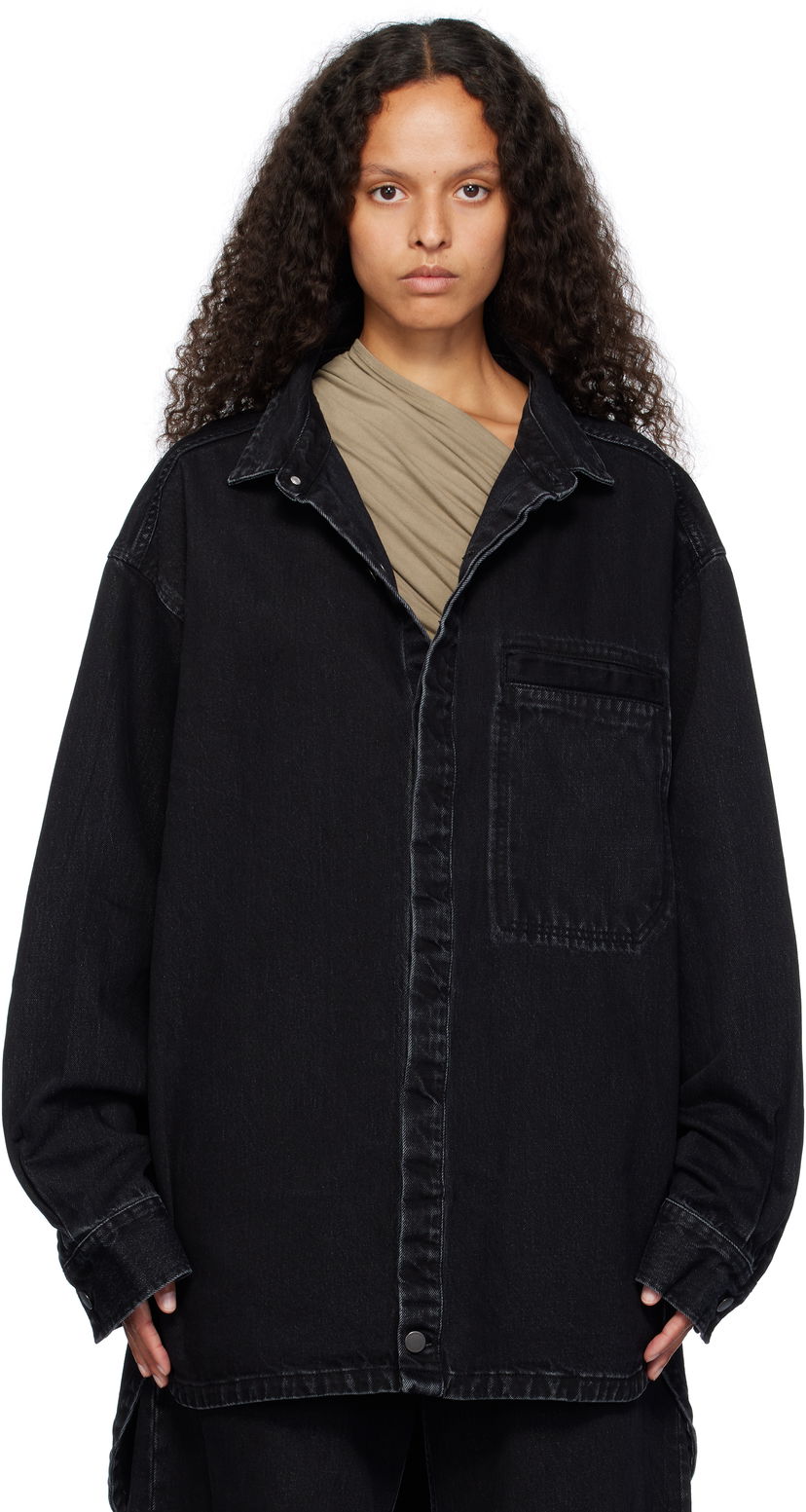 Skjorta Entire Studios Herculean Denim Shirt Svart | ES2564MA
