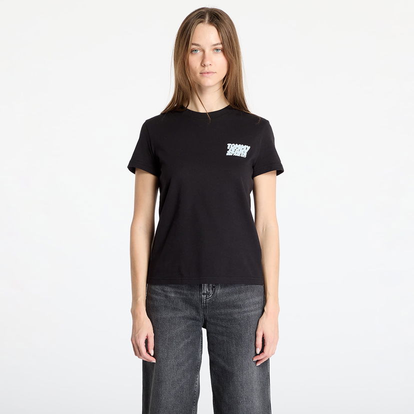 T-shirt Tommy Hilfiger Tommy Jeans Regular Bubble T-Shirt Svart | DW0DW21338 BDS