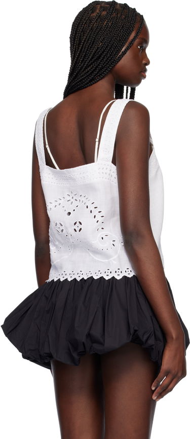 Linne Bode Bode Belvoir Eyelet Tank Top Vit | WRS25SH017, 2