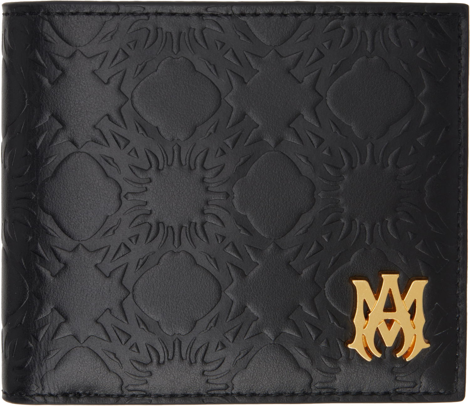 Plånbok AMIRI Quad Embossed Leather Bifold Wallet Svart | AMACBI1010, 0