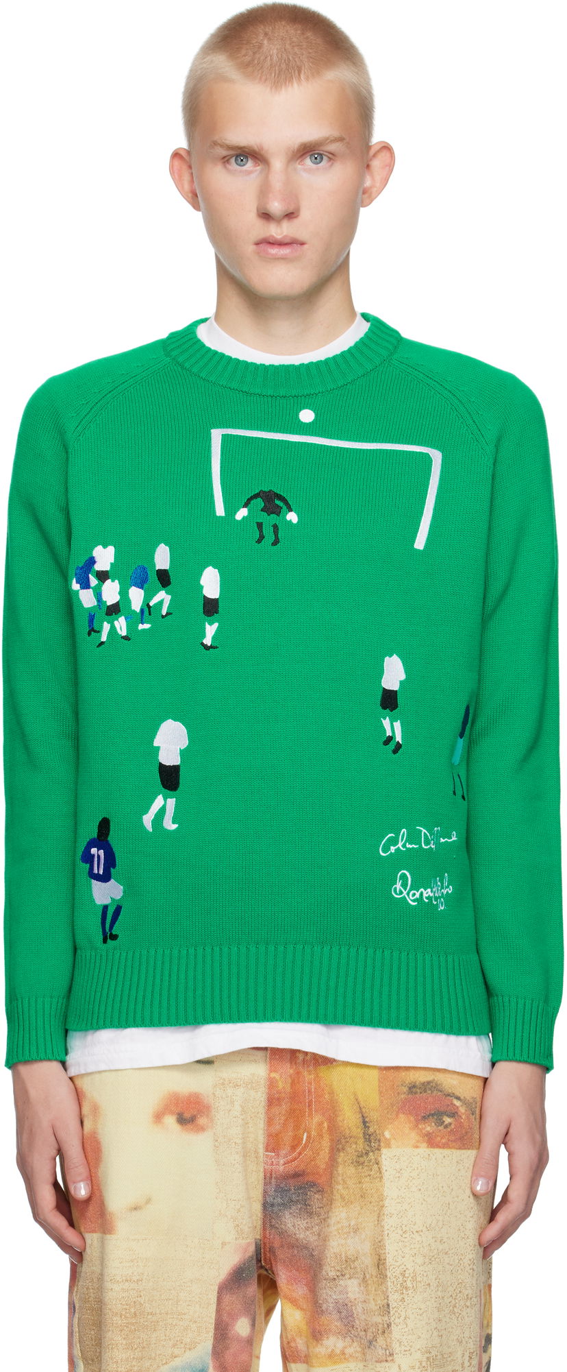 Sweater KidSuper Ronaldinho Edition Goal! Sweater Grön | AW24-SW-01
