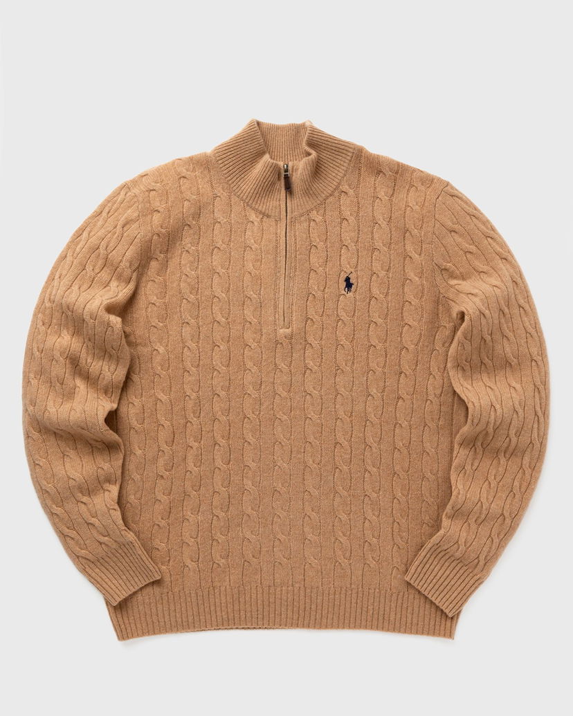 Sweater Polo by Ralph Lauren LSCABLEHZPP-LONG SLEEVE-PULLOVER Zippers & Cardigans Brun | 710876766006