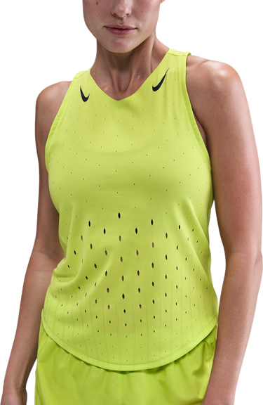 Linne Nike AeroSwift Perforated Running Tank Top Gul | fn2504-389, 0