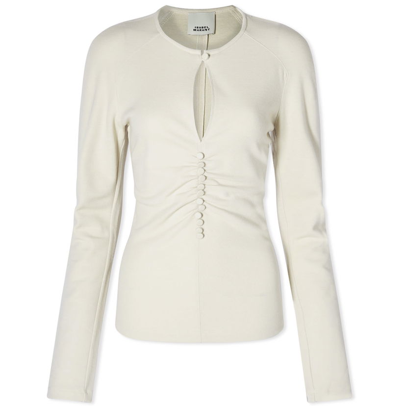 T-shirt ISABEL MARANT Isabel Marant Dorine Long Sleeve Top Beige | HT0281FA-A4K22I-90BE