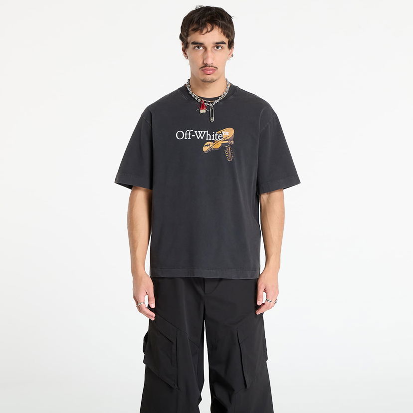 T-shirt Off-White Off-White Cupid Arrow Skate Short Sleeve T-Shirt Svart | OMAA120F25JER00V1301