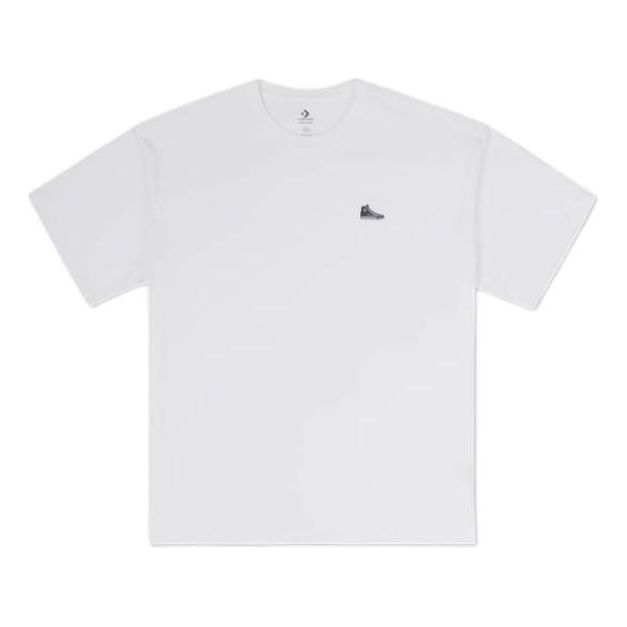 T-shirt Converse Loose Sneaker Patch T-Shirt Vit | 10027239-A01