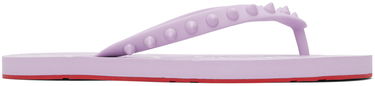 Tillbehör Christian Louboutin Christian Louboutin Loubi Flip Spiked Thong Sandals Purpur | 1210655, 0
