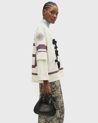 Handväska GANNI Grained Leather Mini Hobo Bag Svart | A6976-099, 2