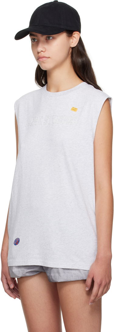 Linne Acne Studios Acne Studios Logo Muscle Tee Grå | CL0350-, 3