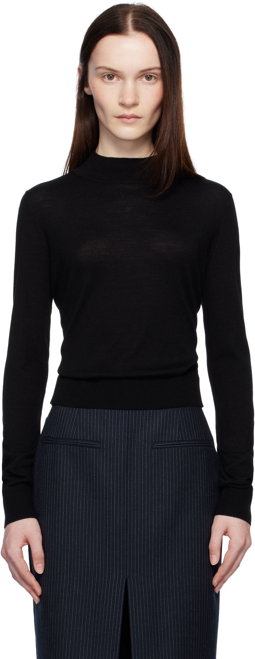 Sweater Anine Bing Monique Long Sleeve Sweater Svart | A-09-10130-BLK1