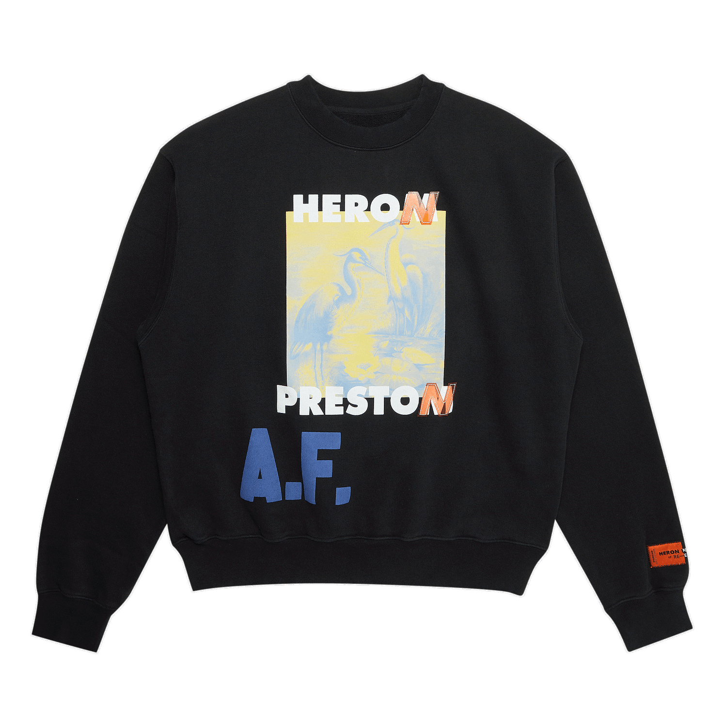 Sweatshirt HERON PRESTON A.F. Authorized Crewneck Svart | HMBA016S22JER0031015, 0