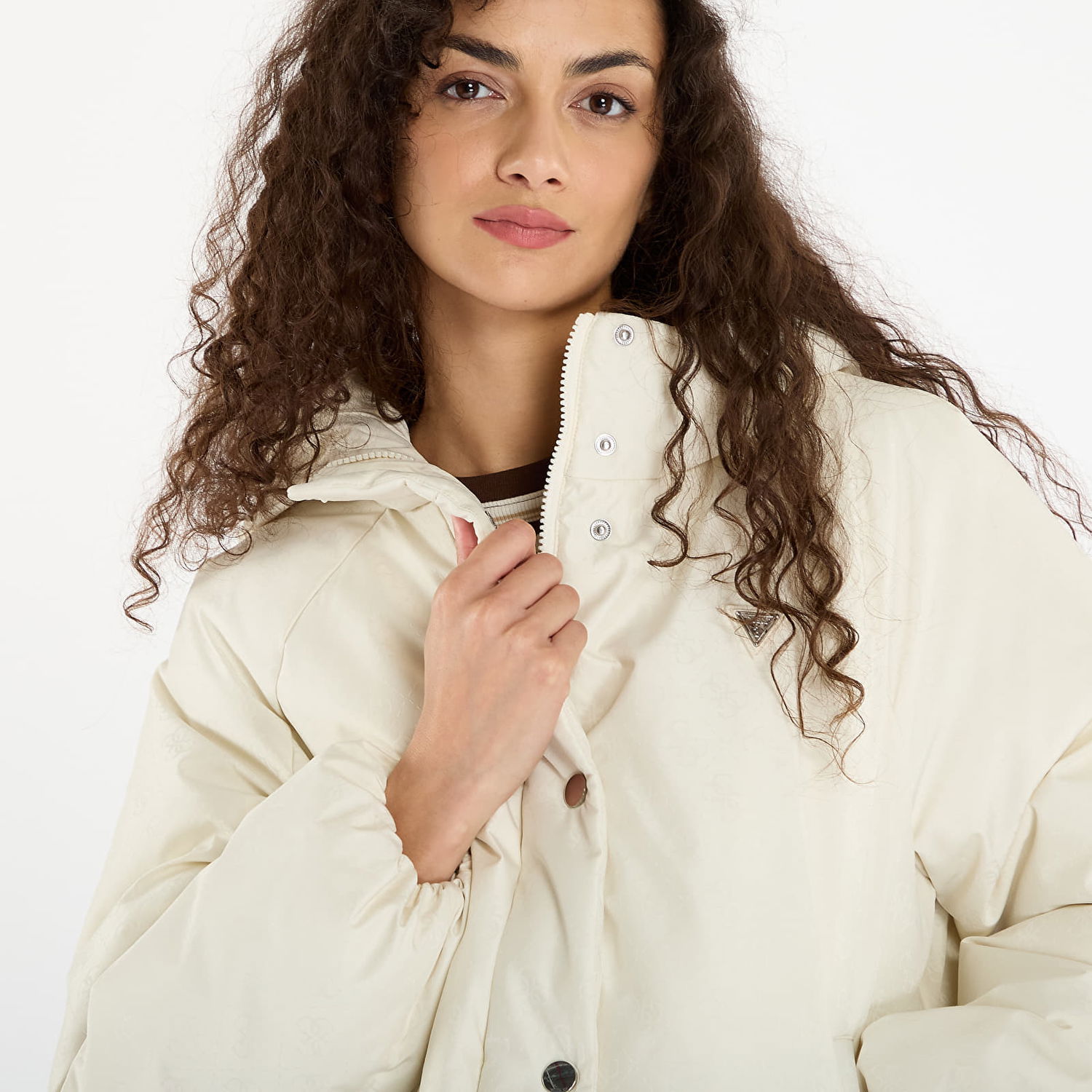 Pufferjacka GUESS 4G Boxy Puffer Jacket Vit | V5BL07WGLW2-F0YN, 1