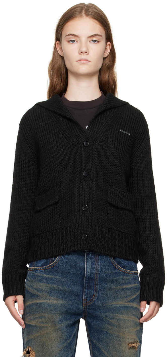Sweater We11done Sailor Knit Cardigan Svart | WD-KC2-24-632-W-BK