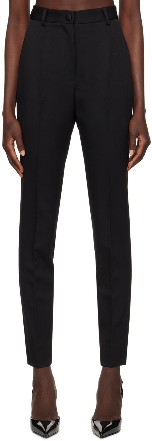 Byxor Dolce & Gabbana Creased Dress Trousers Svart | FTC30T FU28J