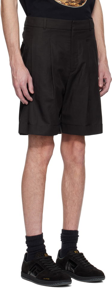 Shorts Balmain Balmain Pleated Bermuda Shorts Svart | EH0PB007VE90, 1