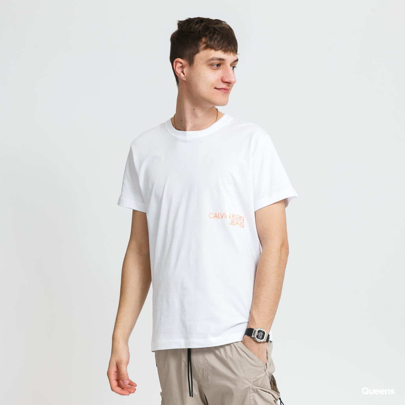 T-shirt CALVIN KLEIN Monogram Clear Vit | J30J317507 YAF, 0