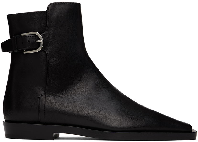 Sneakers och skor TOTEME 'The Belted' Ankle Boots Svart | 241-WAS1006-LE0035
