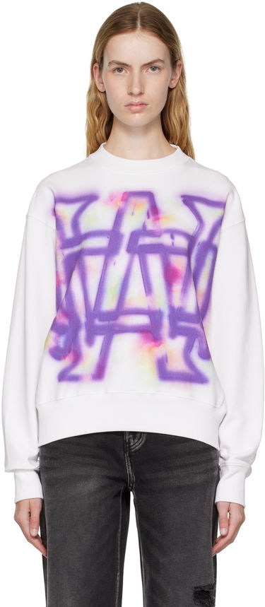 Sweater We11done We11done Rainbow Symbol Sweatshirt Vit | WD-TS3-22-829-U-WH, 0