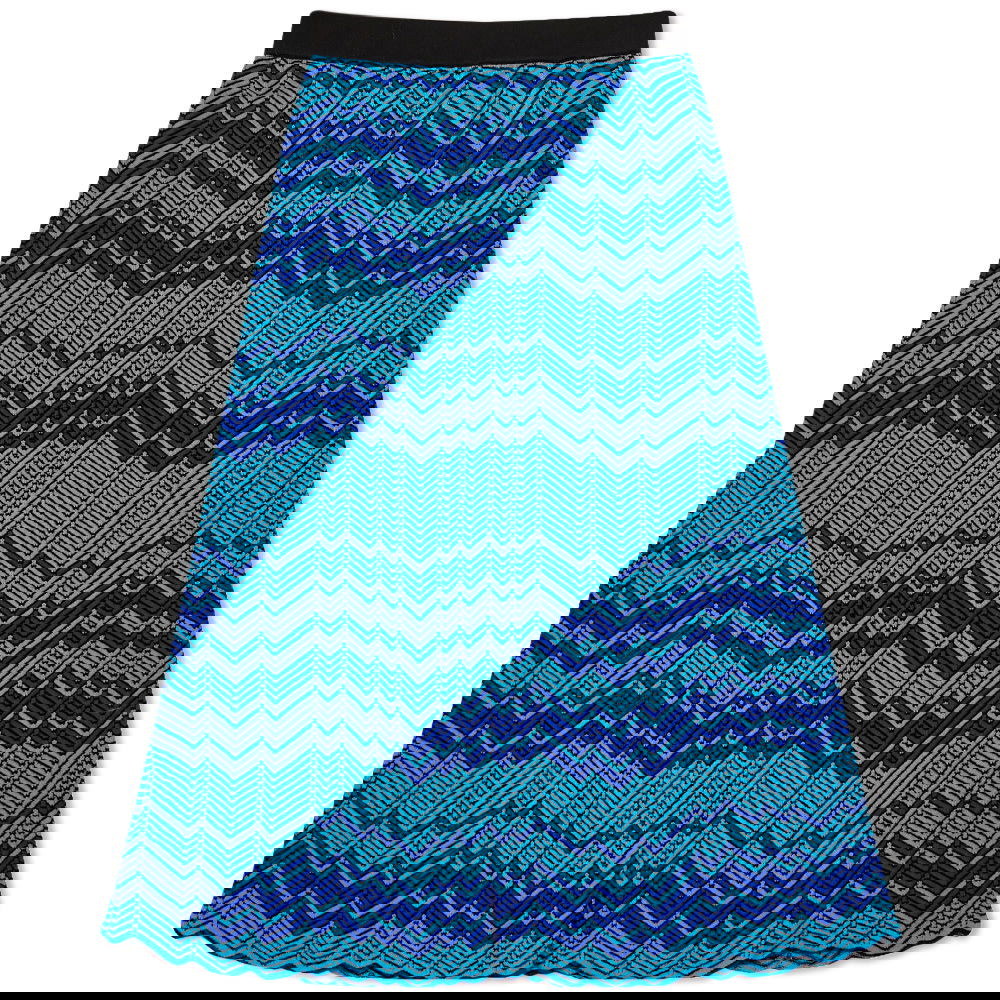 Kjol Wales Bonner Palm Knit Skirt Blå | WS23KN44-KN10-750, 0