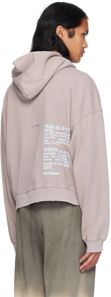 Sweatshirt We11done Lettering Hoodie Purpur | WD-TH2-24-813-U-LP, 2