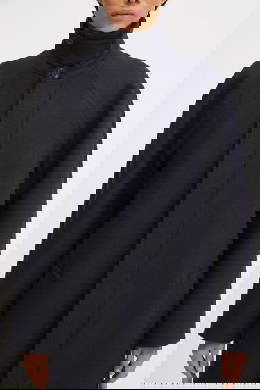 Rockar A.P.C. Long Wool Blend Coat Gaia Mörkblå | WVBEB.F01533, 3