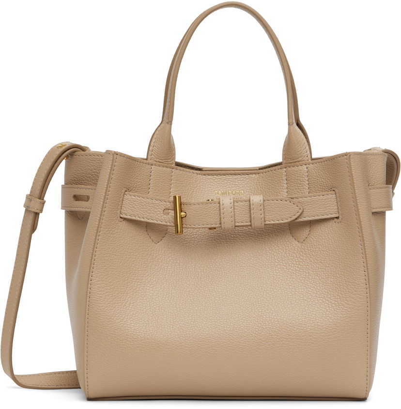 Handväska Tom Ford Tom Ford Audrey Small Grain Leather Bag Beige | L1885-LCL429X