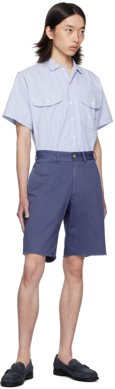 Shorts BEAMS Beams Plus Plain Front Shorts Blå | 3825-0070-791, 3