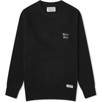 Sweater WACKO MARIA Crew Neck Knitted Jumper Svart | 23FW-WMK-KN02-BLK, 1