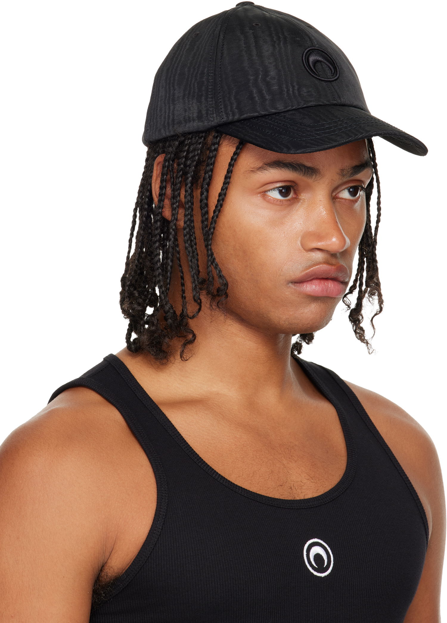 Keps Marine Serre Marine Serre Recycled Moire Baseball Cap Svart | UHG001ACWOV0030, 1