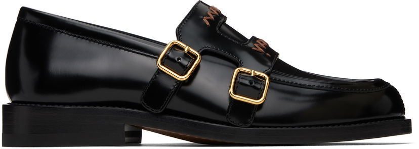 Kläder Marni Marni Bambi 3.0 Double Buckle Loafers Svart | MOMS006002 PS679