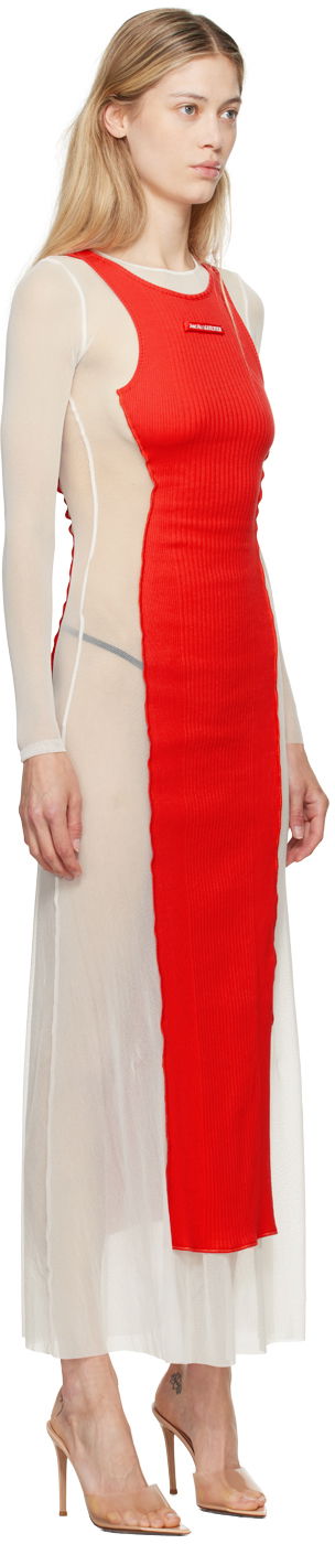 Klä Jean Paul Gaultier 'The Long Petit Grand' Maxi Dress Röd | 24/30-F-RO191B-T001-0130, 1