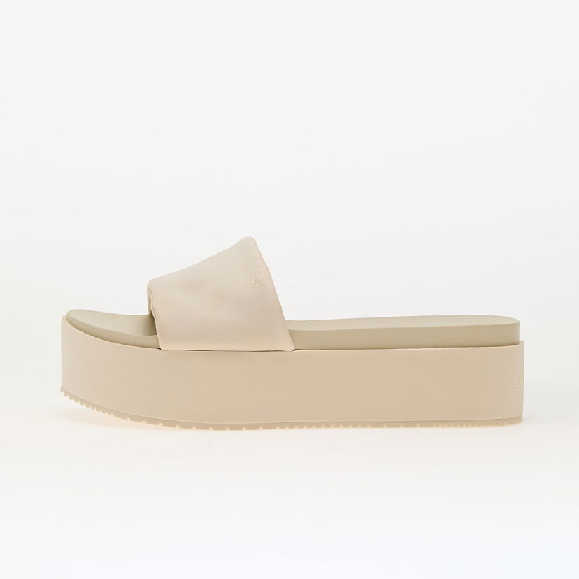 Sneakers och skor CALVIN KLEIN Flatform Sandal Slid Beige Beige | YW0YW01791 AEO