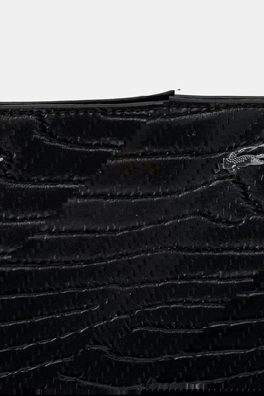 Axelväska Lacoste Lacoste Croc-Effect Shoulder Bag Svart | NF4980KL, 3