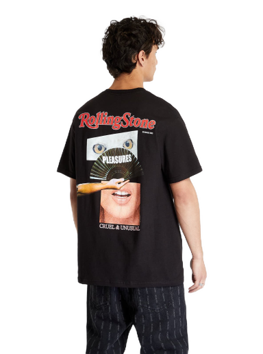 T-shirt Pleasures Rolling Stone T-Shirt Svart | P23SU056 BLACK