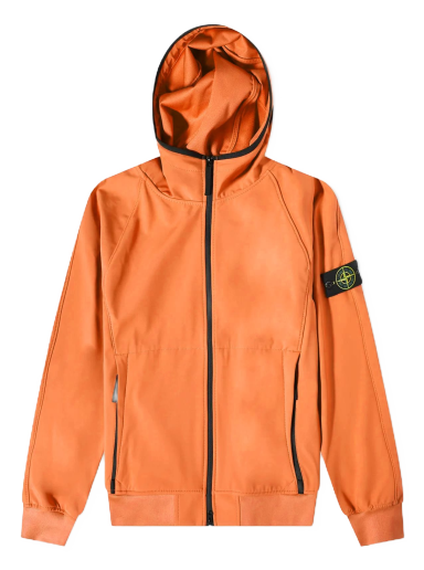 Vindjacka Stone Island Light Soft Shell-R Hooded Jacket Orange | 781540927-V0073