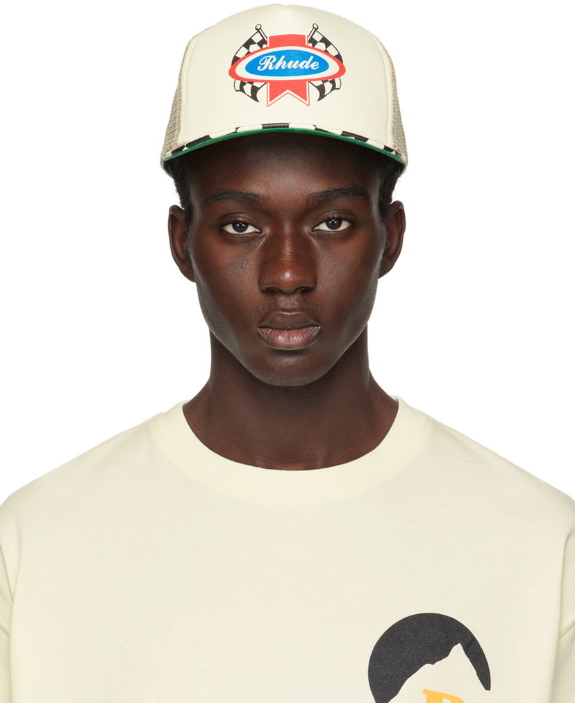 Keps Rhude Chevron Rally Cap "Off-White" Beige | RHPS24HA01608019