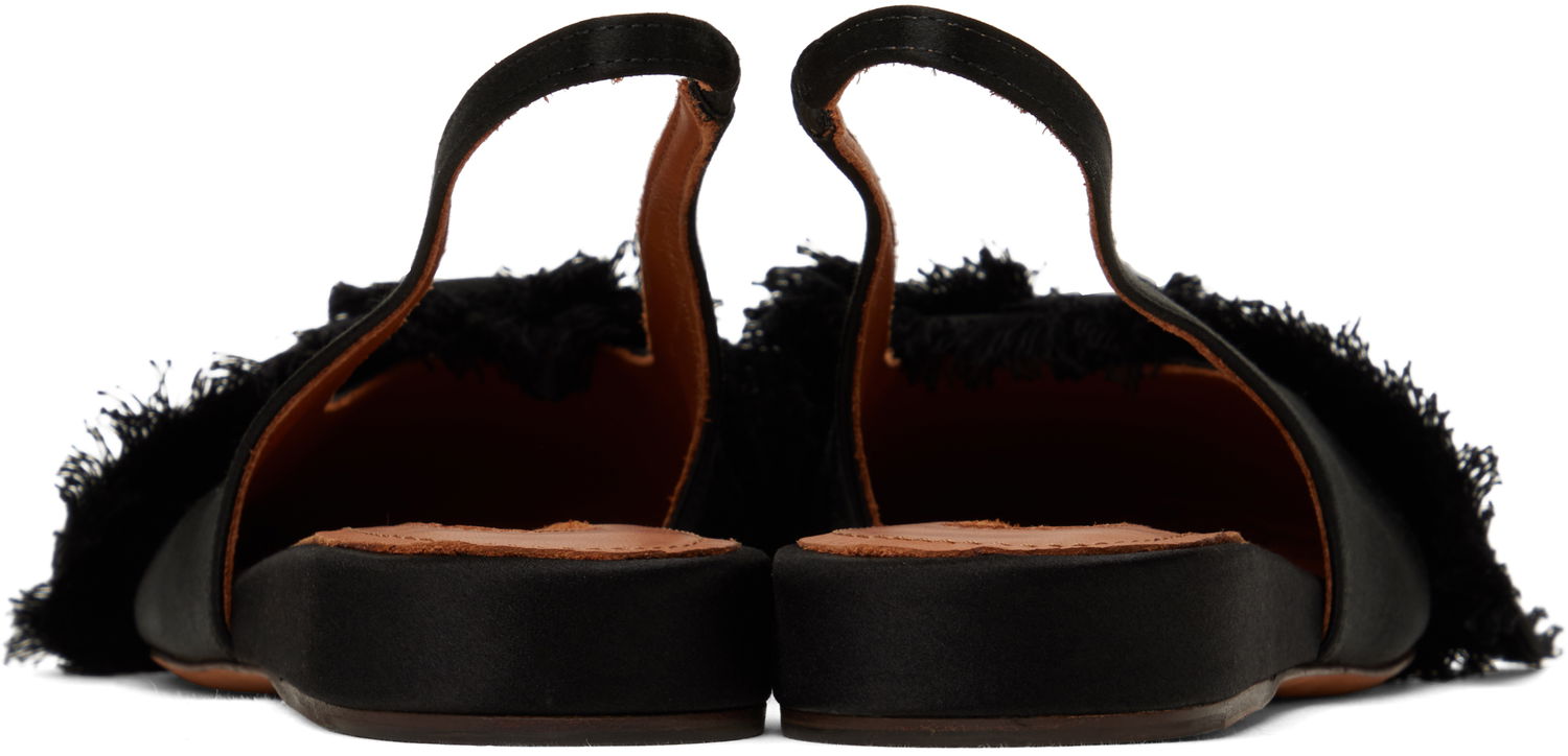 Sneakers och skor LANVIN Lanvin Slingback Ballerina Flats Svart | FW-FSMA02-SATN-A24, 1