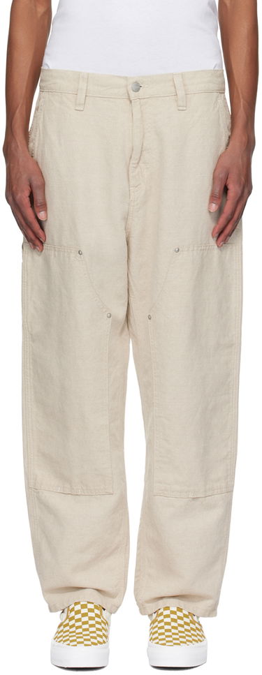 Cargo byxor Carhartt WIP Linen Double Knee Trousers Beige | I033580, 0