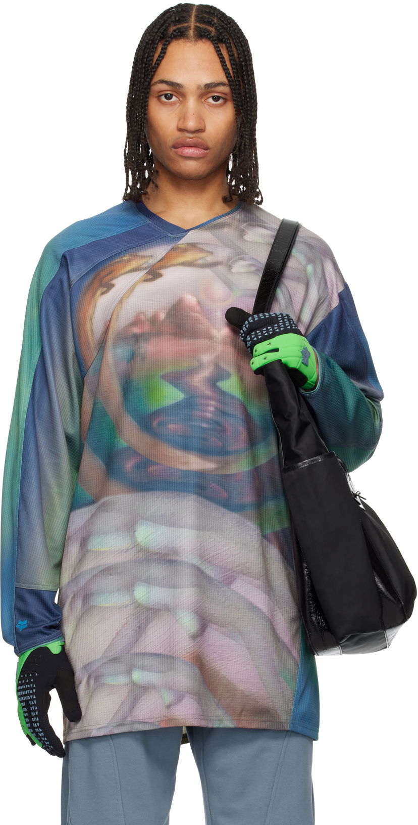 Jersey KIKO KOSTADINOV Kiko Kostadinov Fox Racing Edition Printed Tunic T-Shirt Flerfärgad | 36888-564