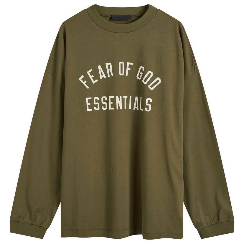 T-shirt Fear of God Essentials Long Sleeve T-Shirt Grön | 125BT244205F