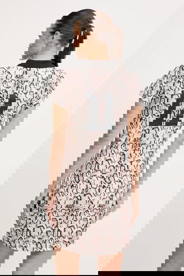Klä Puma A$AP ROCKY Cotton Snakeskin Print Polo Mini Dress Beige | 633416, 2