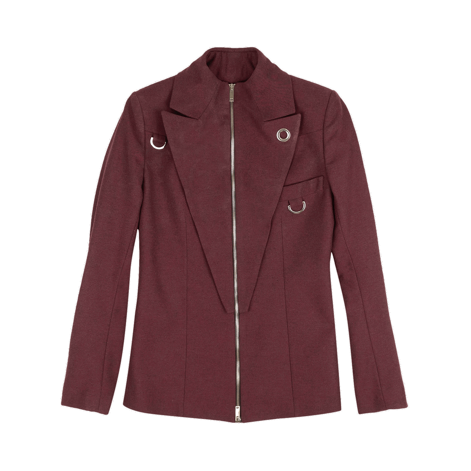 Rockar Palm Angels Zip Up Blazer Jacket Bourgogne | PWEN004E196720372400, 0