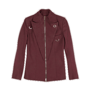 Rockar Palm Angels Zip Up Blazer Jacket Bourgogne | PWEN004E196720372400, 0