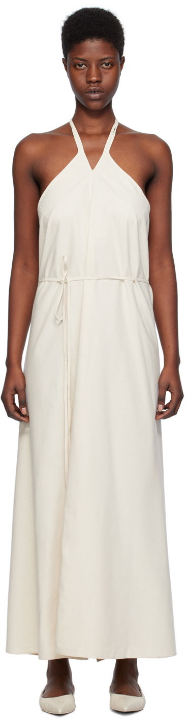 Klä Baserange Halterneck Maxi Dress Vit | DRMA-WS-SP24