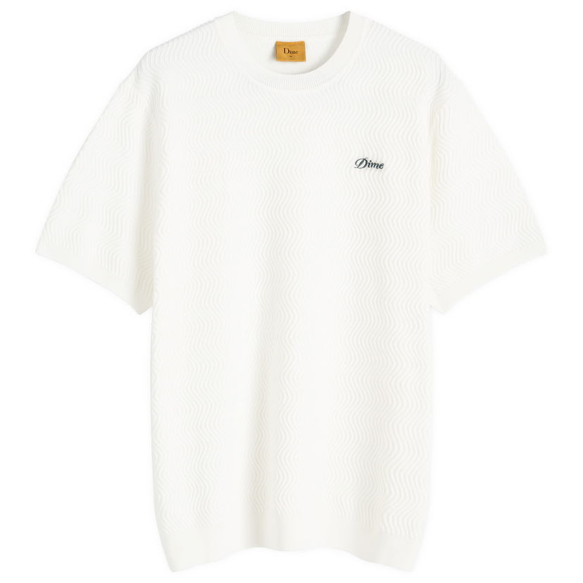 T-shirt Dime Wave Knit T-Shirt Vit | DIMESU248IVO