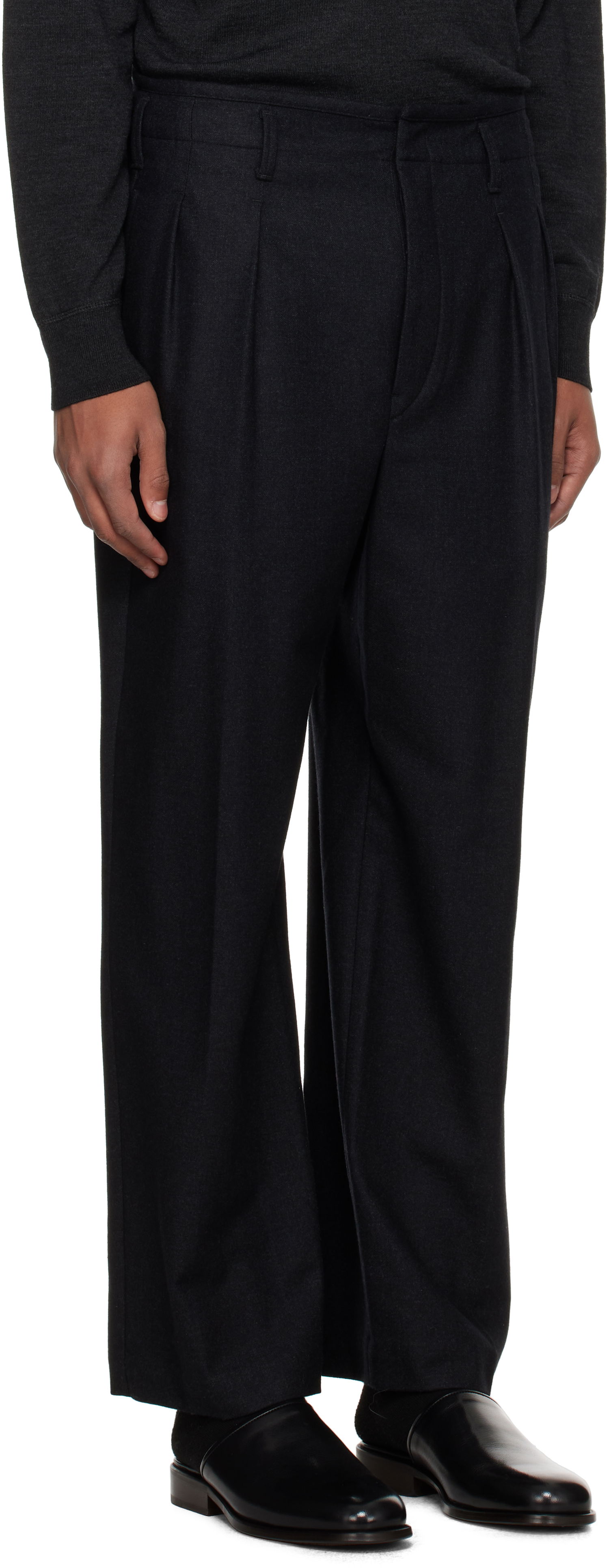 Byxor LEMAIRE Lemaire Pleated Trousers Svart | PA1130 LF1158, 1