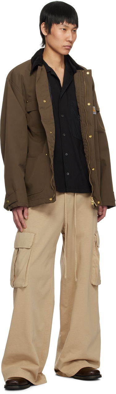 Cargo byxor Palm Angels Palm Angels French Terry Cargo Pants Beige | PMCF034S25FAB0016262, 3