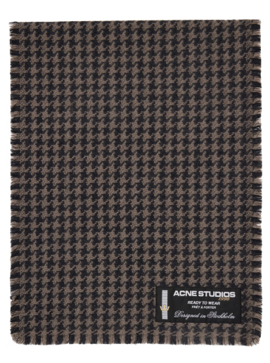Halsduk Acne Studios Houndstooth Scarf Grå | CA0264-