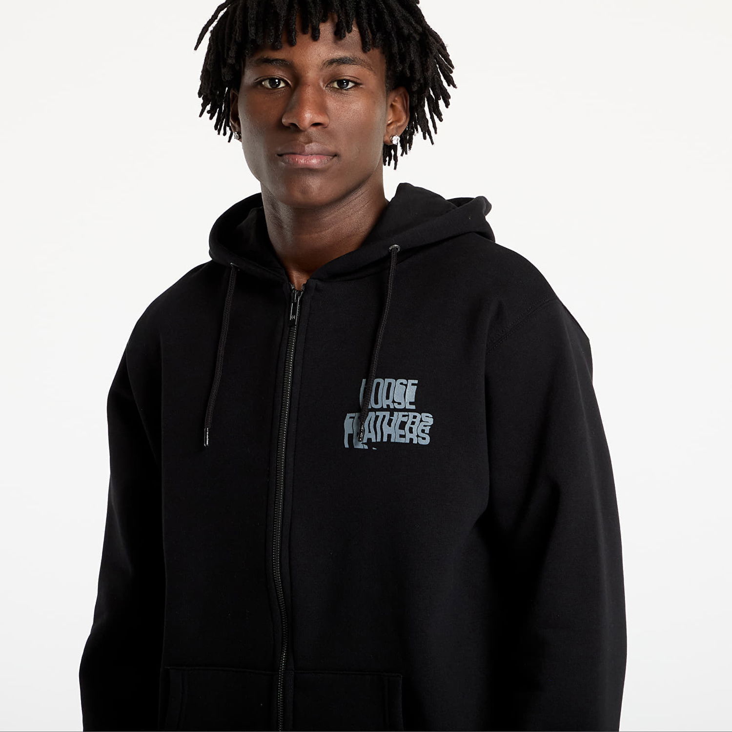 Sweatshirt Horsefeathers Horsefeathers Xerox Zip Hoodie Svart | SM1372C, 1